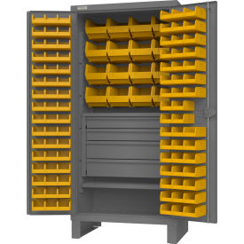 Durham Mfg.® Extra Heavy Duty Bin Cabinet 110 Bins All-Welded 36