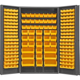 Durham Storage Bin Cabinet SJC-BDLP-192-95 - 192 Yellow Hook-on Bins 48