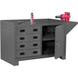 Durham Mfg. Cabinet Workbench Door Lock Vice Shelf 60-1/8