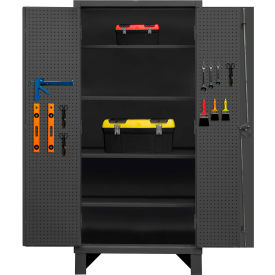 Durham® HD Pegboard & Shelf Cabinet w/ 4 Adj Shelves 12 Ga 36-3/16