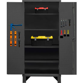 Durham® HD Pegboard & Shelf Cabinet w/ 4 Adj Shelves 12 Ga 48-3/16