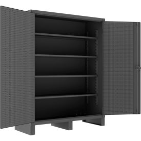 Durham Mfg.® EHD Pegboard Cabinet 12 Ga. 4 Adj. Shelves 60