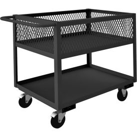 Durham Mfg.® 4 Sided Mesh Box Stock Cart Steel 1400 lb. Cap. 36-1/4