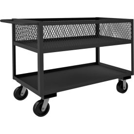 Durham Mfg.® 4 Sided Mesh Box Stock Cart Steel 3600 lb. Cap. 54-1/4
