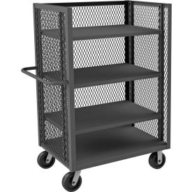Durham Mfg.® 3 Sided Mesh Truck w/3 Adj. Shelves 3000 lb. Cap.66-1/2