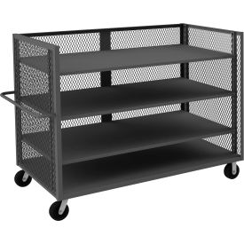 Durham Mfg.® 3 Sided Mesh Truck w/4 Shelves 3000 lb. Cap. 78-1/2