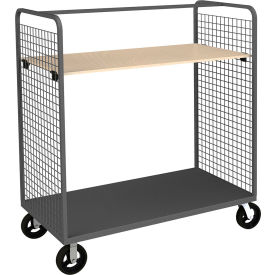 Durham Mfg® Wire Cart w/ Shelf Holder Steel 1600 lb. Capacity 60