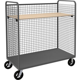 Durham Mfg® Wire Cart w/ Shelf Holder Steel 1600 lb. Capacity 48