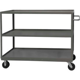 Durham Mfg.® Stock Service Cart RSC-2448-3-3K-TLD-95 - 3000 Lb. Cap. Top Lip Down 3 Shelves RSC-2448-3-3K-TLD-95