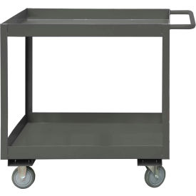 Durham Mfg.® Deep Shelf Stock Cart RSC3-1830-2-3.6K-95 - 3600 Lb. 2 Shelves Phenolic Wheels RSC3-1830-2-3.6K-95