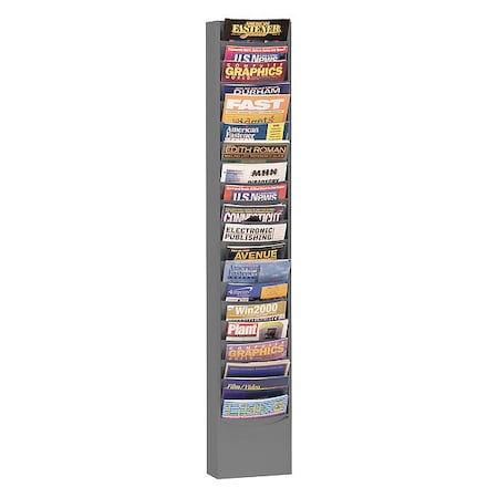 Vertical Con-tur Literature Rack, 20 pockets, gray MPN:400-95