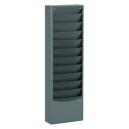 Vertical Con-tur Literature Rack, 11 pockets, gray MPN:402-95