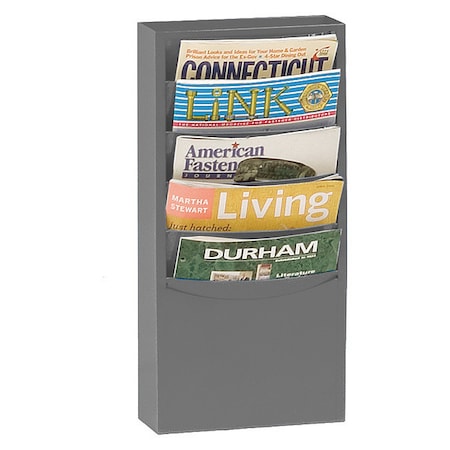 Vertical Con-tur Literature Rack, 5 pockets, gray MPN:403-95