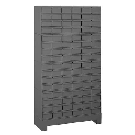 Steel Enclosed Bin Shelving, 12 1/4 in D x 62 1/2 in H x 34 in W, 16 Shelves, Gray MPN:022-95