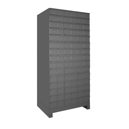 Prime Cold Rolled Steel Enclosed Bin Shelving, 12 1/4 in D x 68 3/8 in H x 34 in W, 15 Shelves MPN:026-95