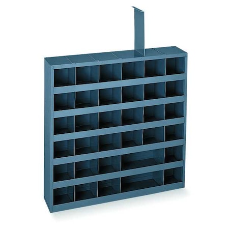 Pigeonhole Bin Unit, 23.75 in W x 4.75 in D x 23.75 in H, 36 Compartments, Gray, Steel MPN:314-95