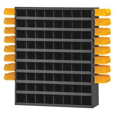 Open Bin Storage Unit, 33-13/16 in W x 11-15/16 in D x 42 in H, 72 Compartments, Gray, Steel MPN:363LP-95