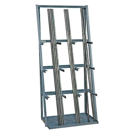 Freestanding Vertical Bar Rack, 24 in D, 39 in W, 3 Shelves, Gray MPN:VBR-8436-95