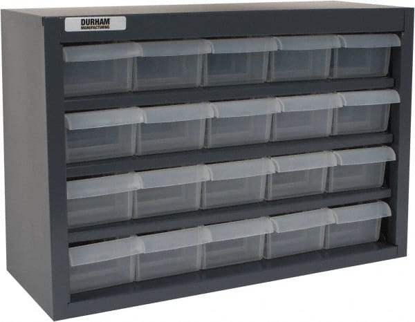 20 Drawer, Small Parts Steel Storage Cabinet w/Plastic Drawers MPN:016-95