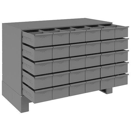 Prime Cold Rolled Steel, Drawer Bin Cabinet, 17 3/4 in D x 26 1/4 in H x 34 in W MPN:027-95