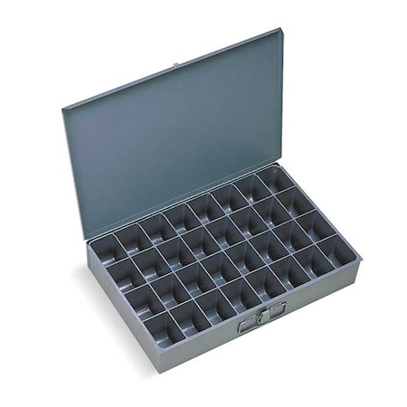 Steel, 32 compartments, 12 1/2 in D x 3 1/8 in H x 18 3/8 in W MPN:107-95-D935