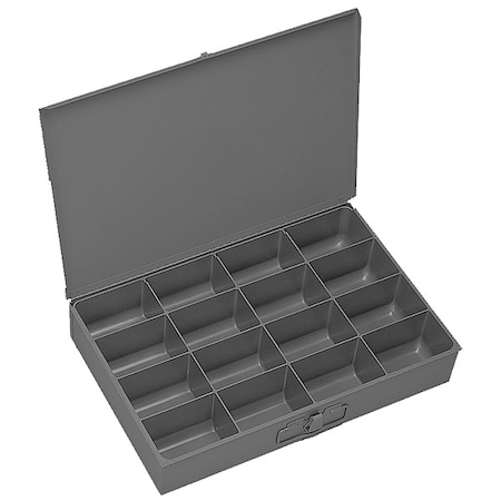 Steel, 16 compartments, 12 1/2 in D x 3 1/8 in H x 18 3/8 in W MPN:113-95-D567