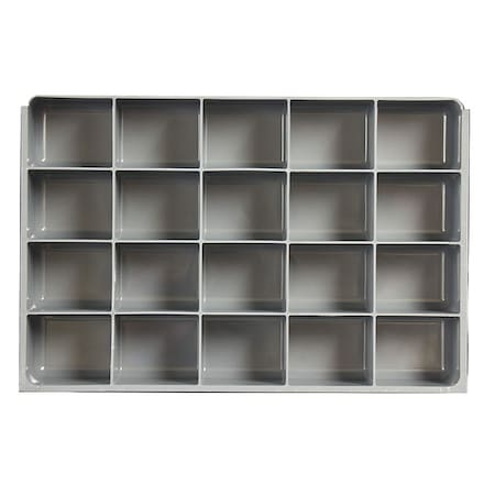 Compartment Drawer Insert with 20 compartments, Polypropylene, 3