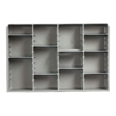Compartment Drawer Insert with 4 compartments, Polypropylene, 3