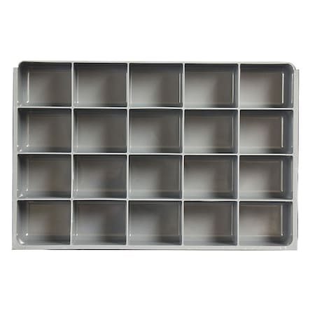 Compartment Drawer Insert with 20 compartments, Polypropylene, 2
