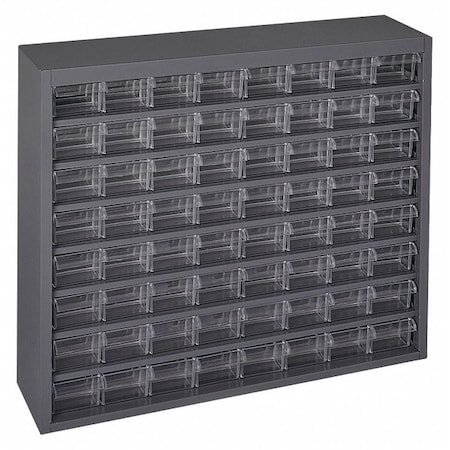 Plastic, Drawer Bin Cabinet, 6 1/2 in D x 21 1/2 in H x 25-7/8 in W MPN:317-95