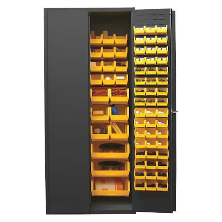 Heavy Duty Bin Cabinet, 36 in W, 84 in H, 24