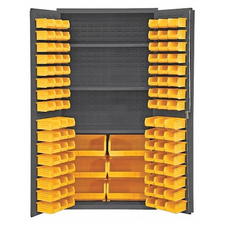 Heavy Duty Bin Cabinet, 36 in W, 72 in H, 24