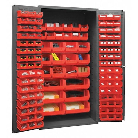 Heavy Duty Bin Cabinet, 36 in W, 72 in H, 24