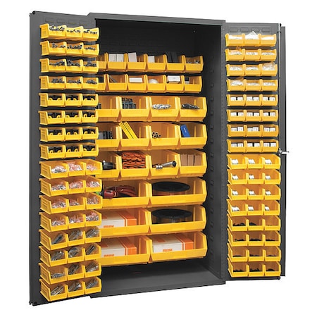 Heavy Duty Bin Cabinet, 36 in W, 72 in H, 24