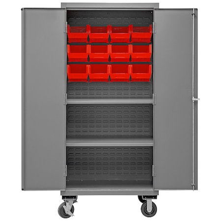 Heavy Duty Bin Cabinet, 36 in W, 80 in H, 24
