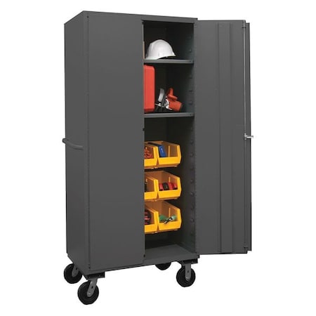 Heavy Duty Bin Cabinet, 36 in W, 80 in H, 24