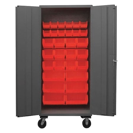 Heavy Duty Bin Cabinet, 36 in W, 80 in H, 24