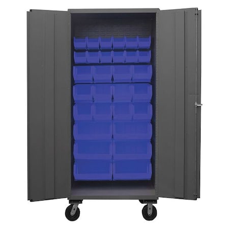 Heavy Duty Bin Cabinet, 36 in W, 80 in H, 24