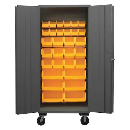 Heavy Duty Bin Cabinet, 36 in W, 80 in H, 24