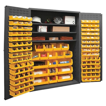 Heavy Duty Bin Cabinet, 48 in W, 72 in H, 24
