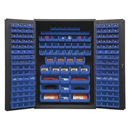 Heavy Duty Bin Cabinet, 48 in W, 72 in H, 24