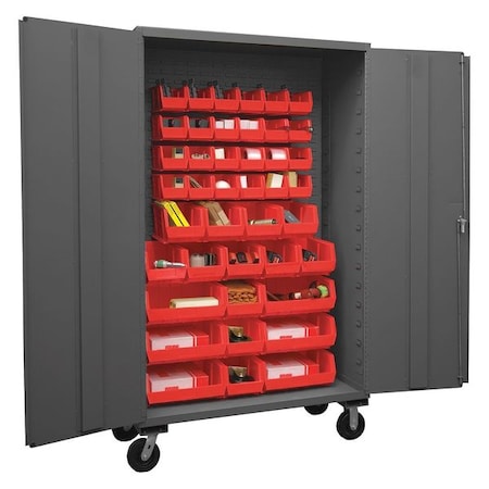 Heavy Duty Bin Cabinet, 48 in W, 80 in H, 24