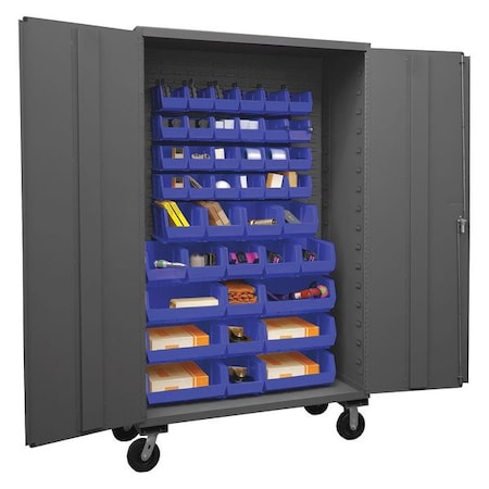 Heavy Duty Bin Cabinet, 48 in W, 80 in H, 24