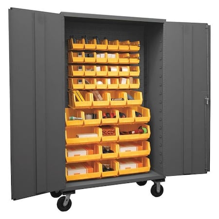 Heavy Duty Bin Cabinet, 48 in W, 80 in H, 24