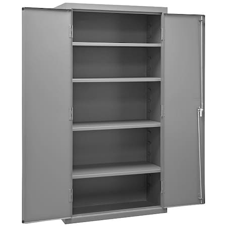 Shelving Storage Cabinet, 72 in H, 36 in W, 18 in D, Swing, Keyed, Gray, 4 Shelves, 0 Drawers MPN:2602-4S-95