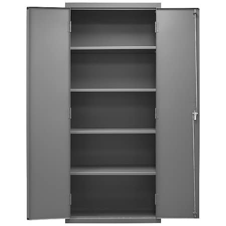 Shelving Storage Cabinet, 84 in H, 36 in W, 18 in D, Swing, Keyed, Gray, 4 Shelves, 0 Drawers MPN:2603-4S-95