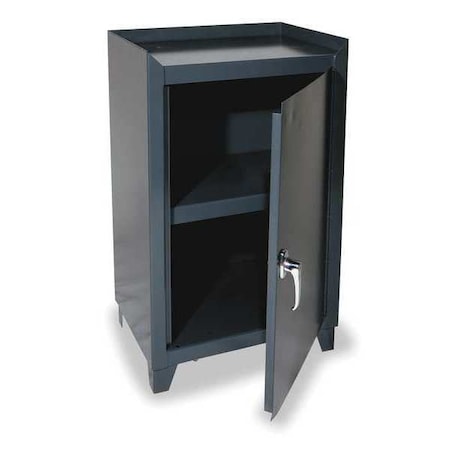 Shelving Storage Cabinet, 33-3/4 in H, 24 in W, 24-1/4 in D, Swing, Keyed, Gray, 1 Shelves MPN:3010-95