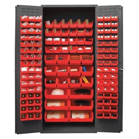Extra-Heavy Duty Bin Cabinet, 36 in W, 84 in H, 24