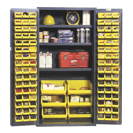 Extra-Heavy Duty Bin Cabinet, 36 in W, 72 in H, 24