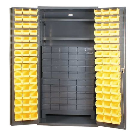 Extra-Heavy Duty Bin Cabinet, 36 in W, 72 in H, 24